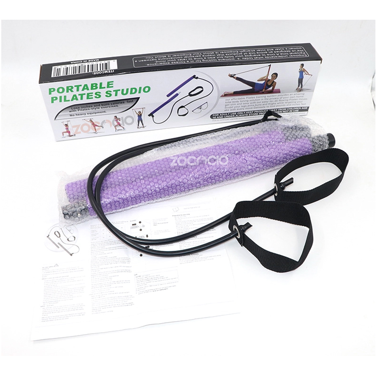 Barra Pilates Portátil  Bandas Elastica